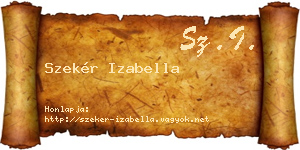 Szekér Izabella névjegykártya