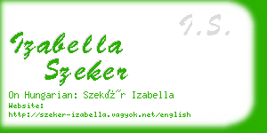 izabella szeker business card